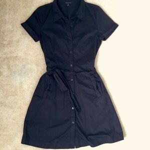 Navy Banana Republic Shirt Dress